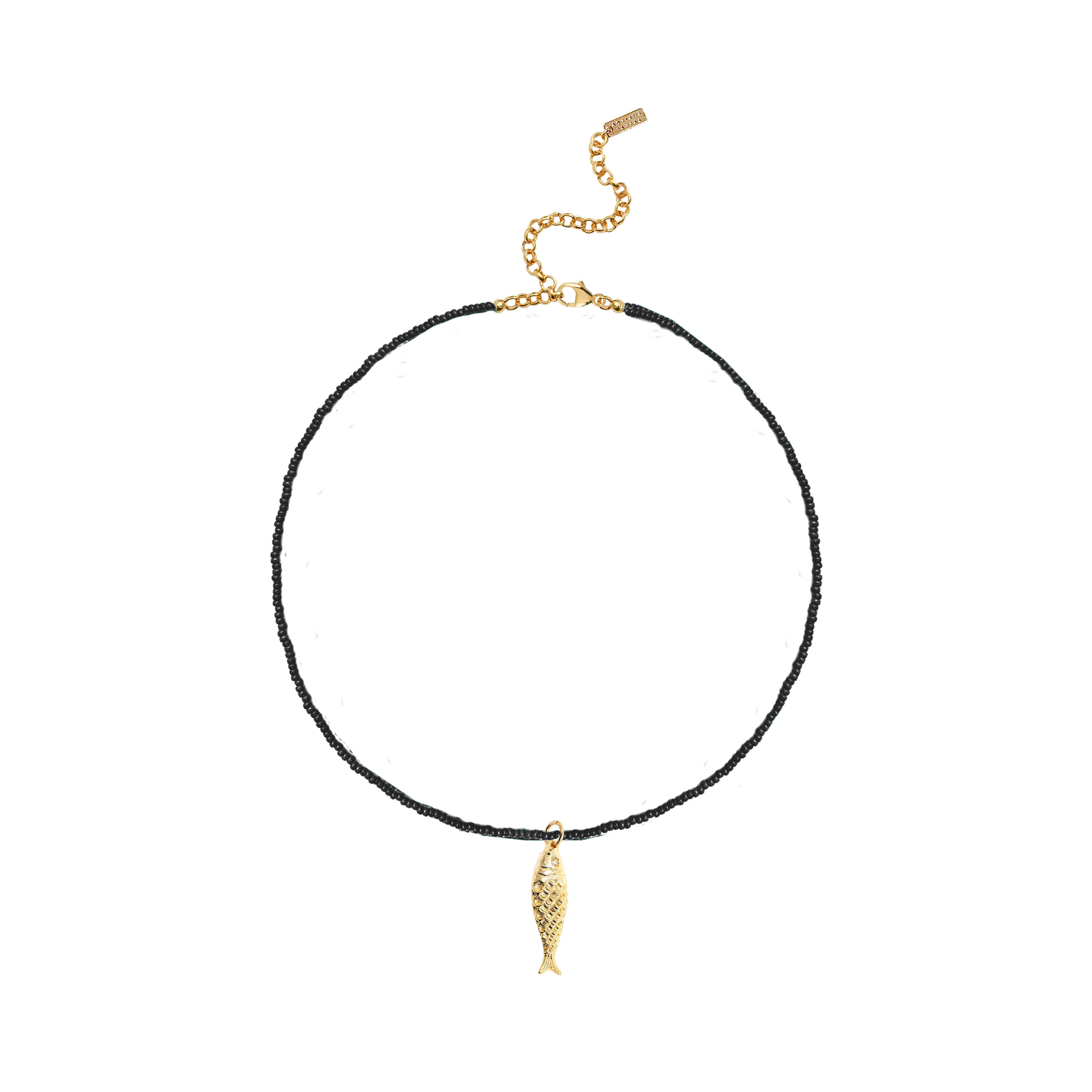 Lucky Fish Necklace - Black