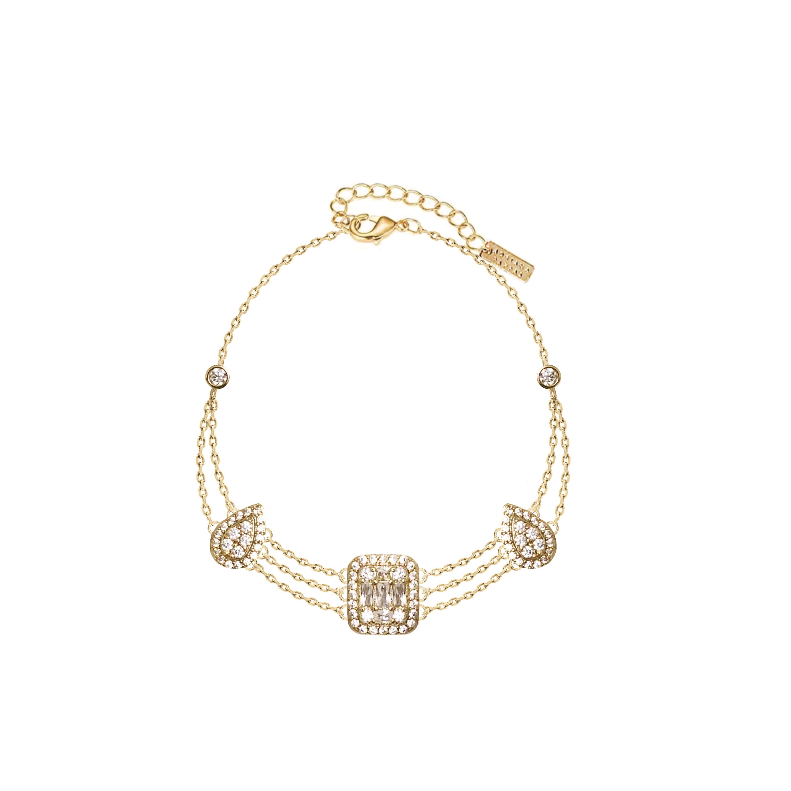 Chained Crystal Bracelet