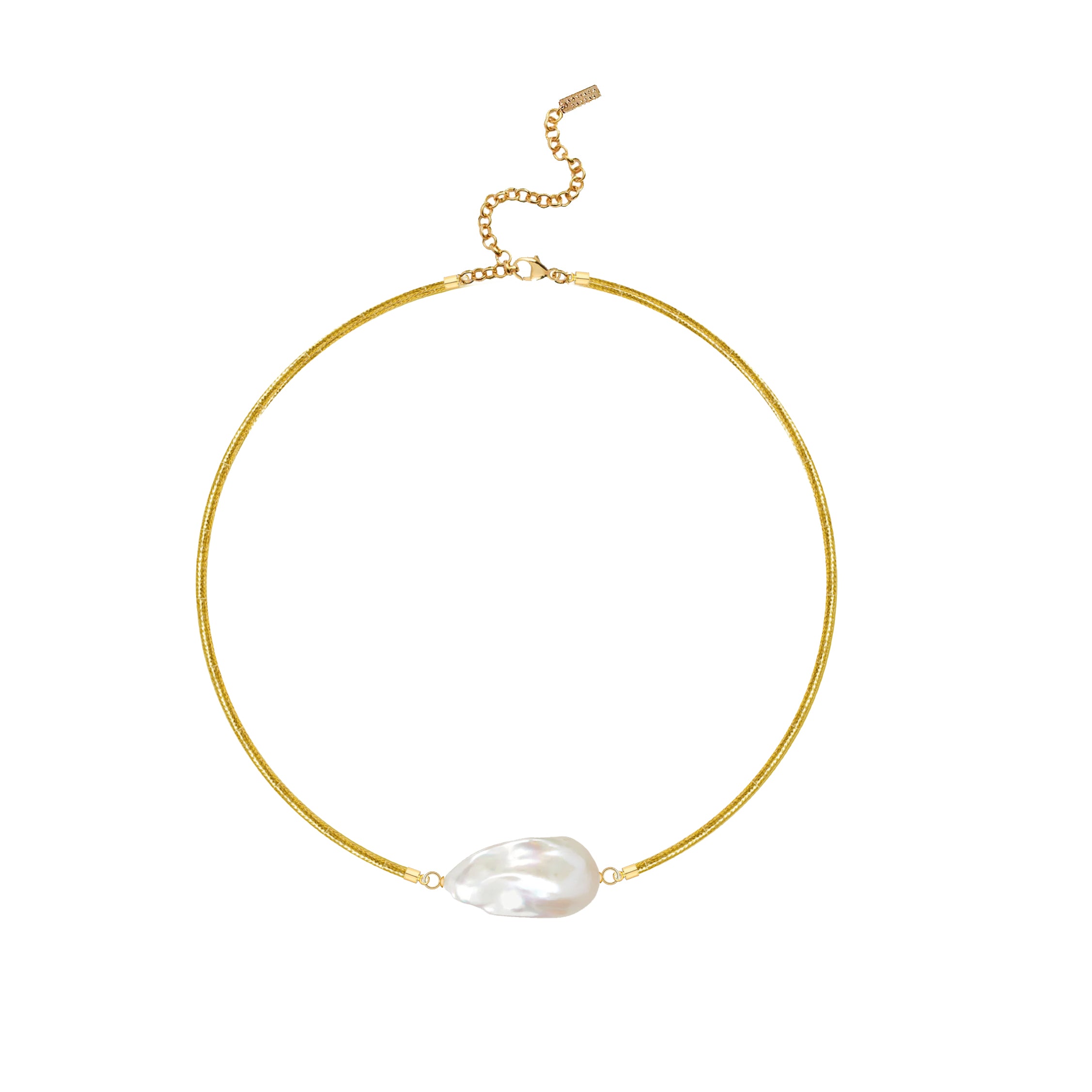 Baroque Silk Necklace - Gold