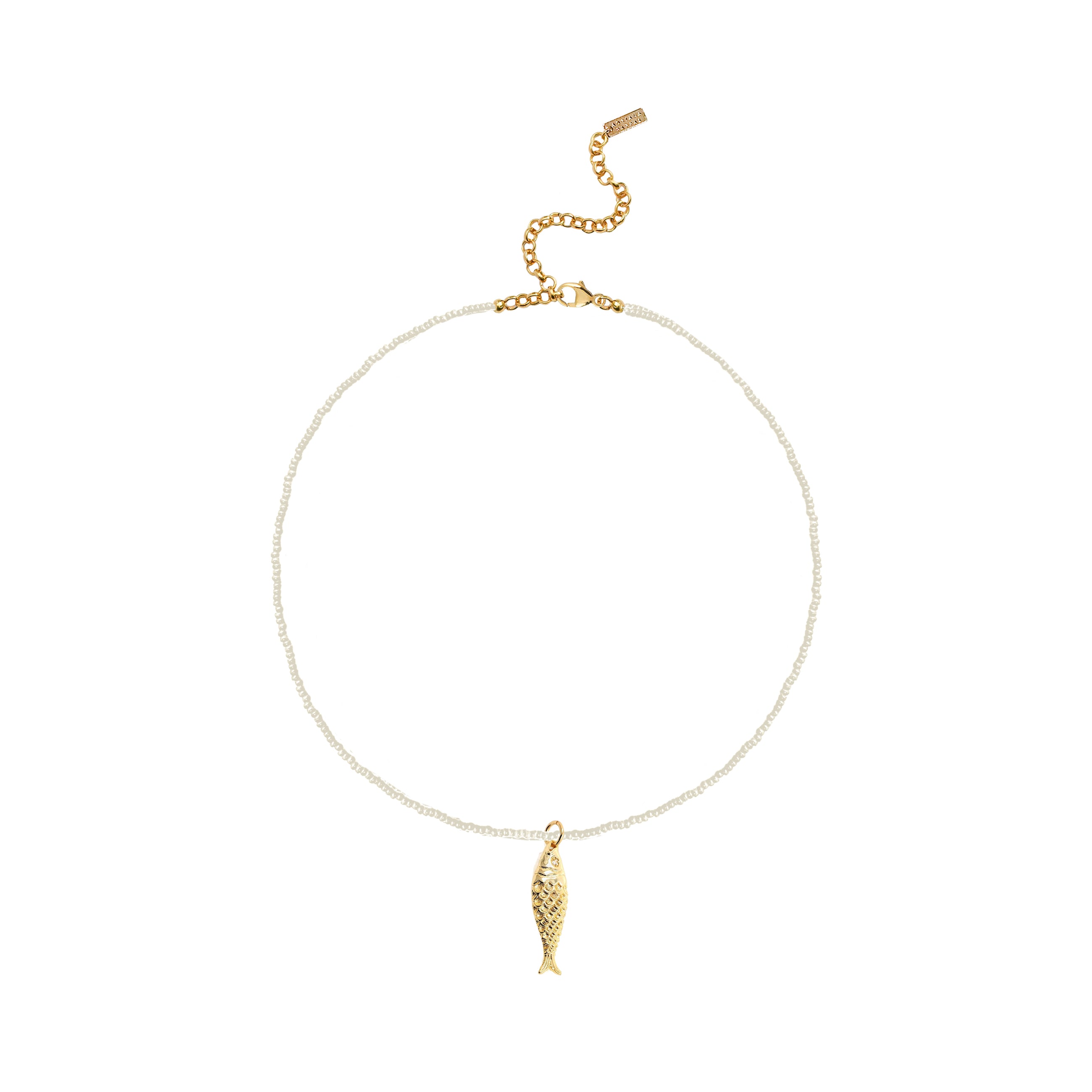 Lucky Fish Necklace - Ivory