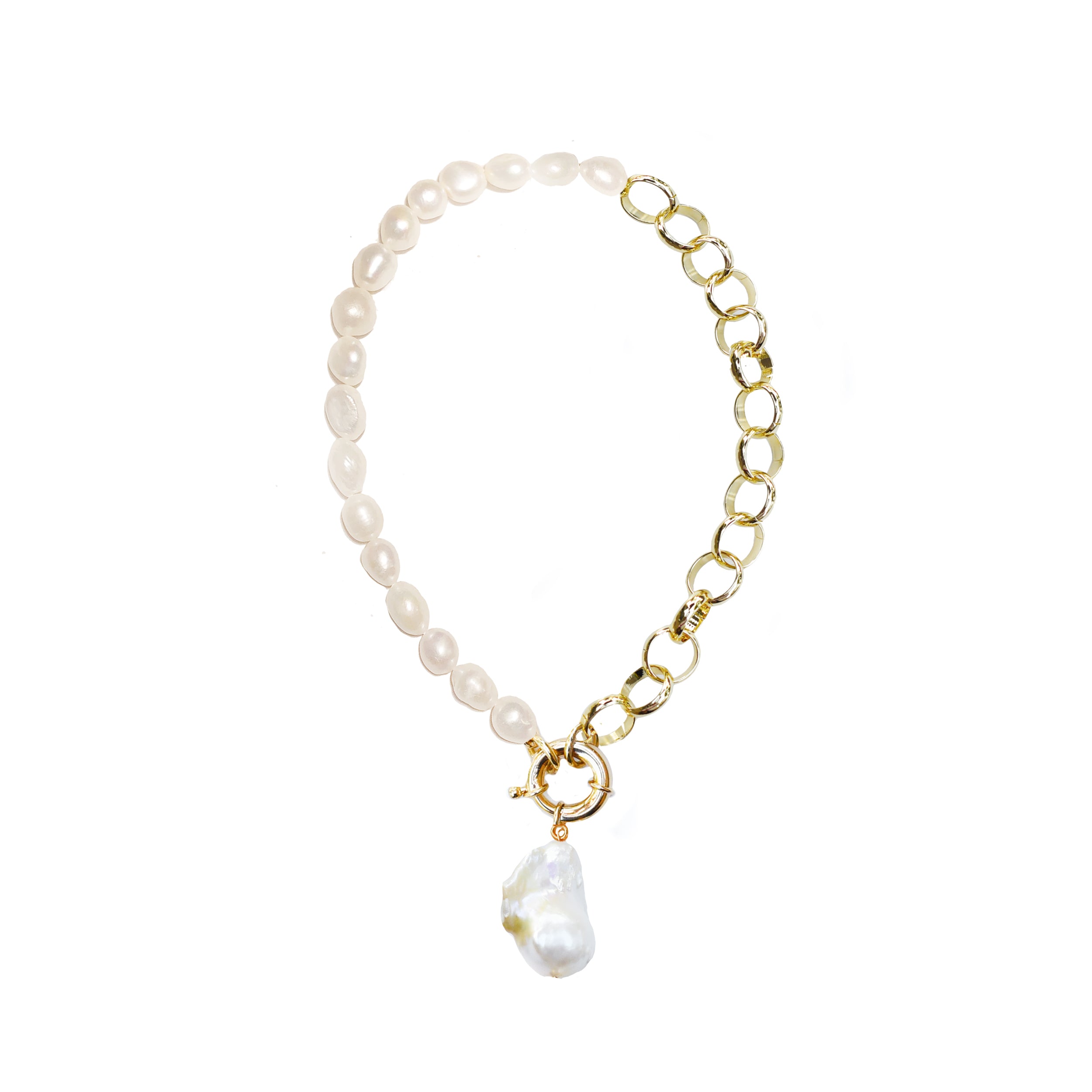 Adriana Scallop Frame Drop Earrings in Natural Mop
