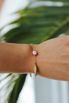 Fisheye Chain Bracelet - Pink