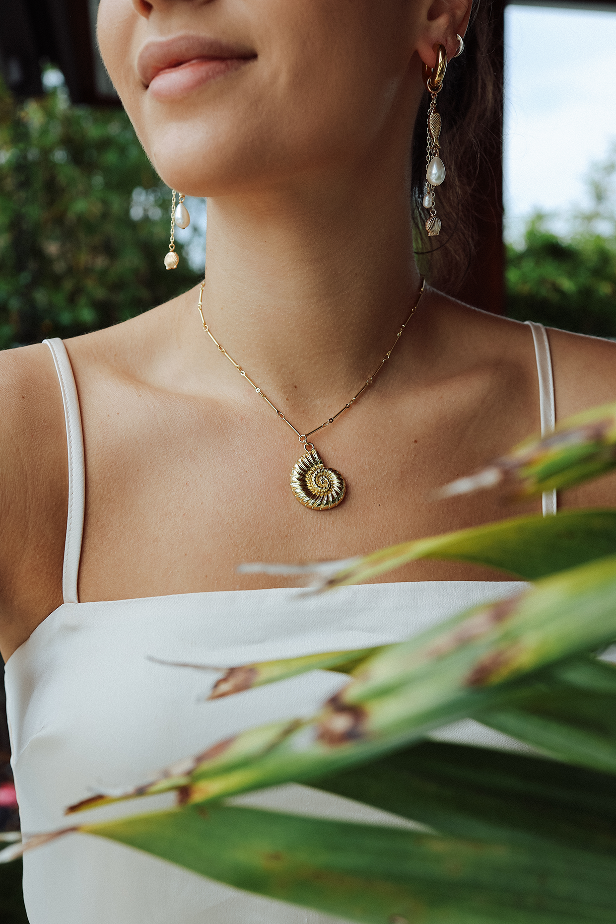 Golden Nautilus Necklace