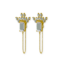 Chained Crystal Studs