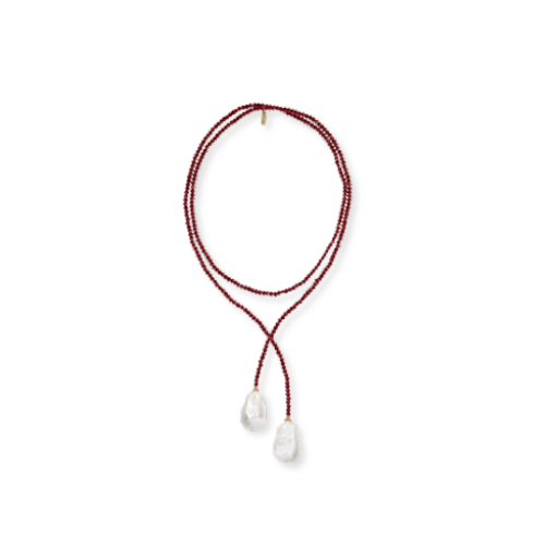 Beaded Baroque Wrap - Red