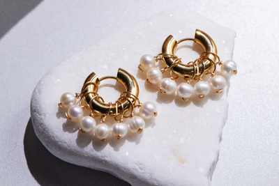 Pearl Bubble Hoops