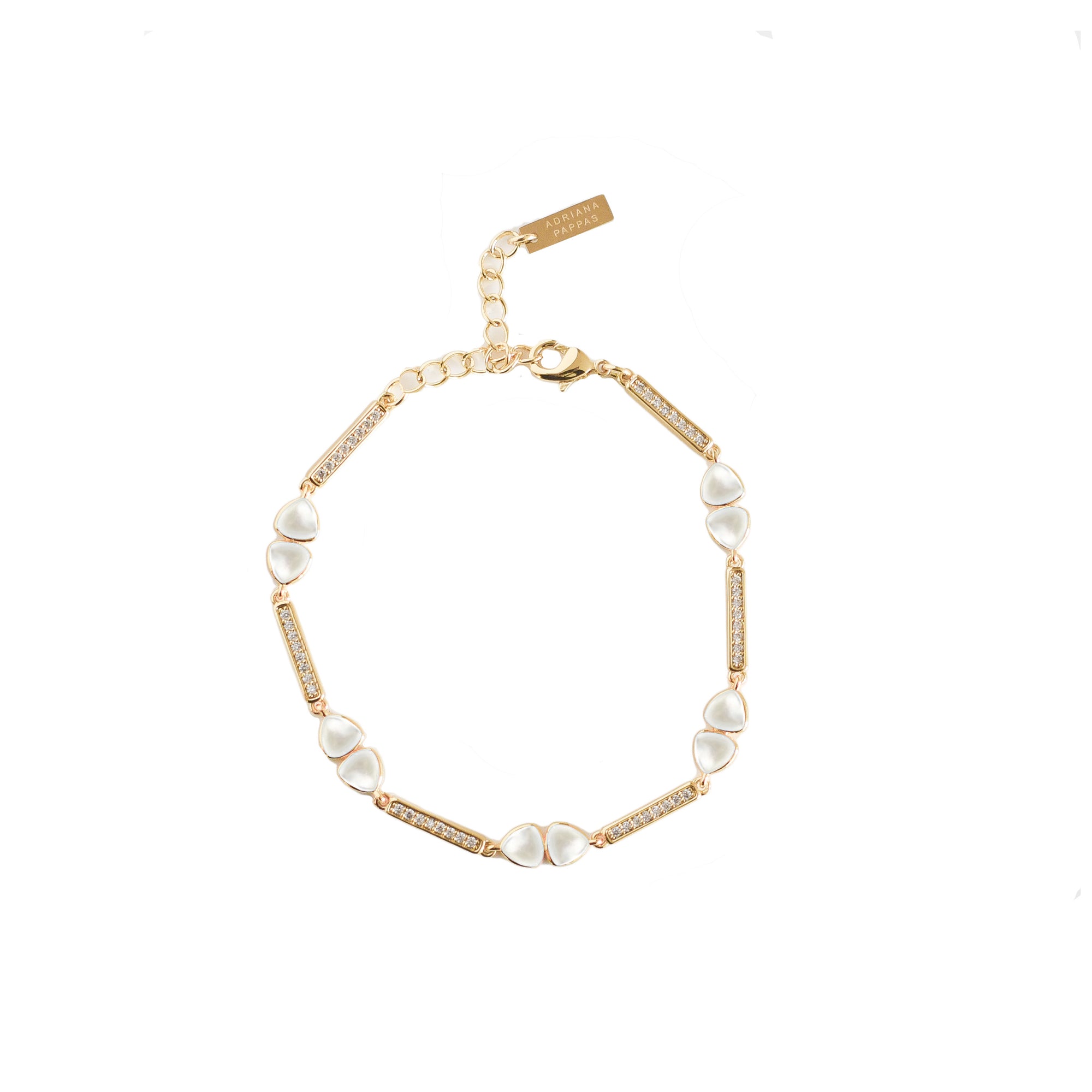 Gemstone Links Bracelet - Mother of Pearl