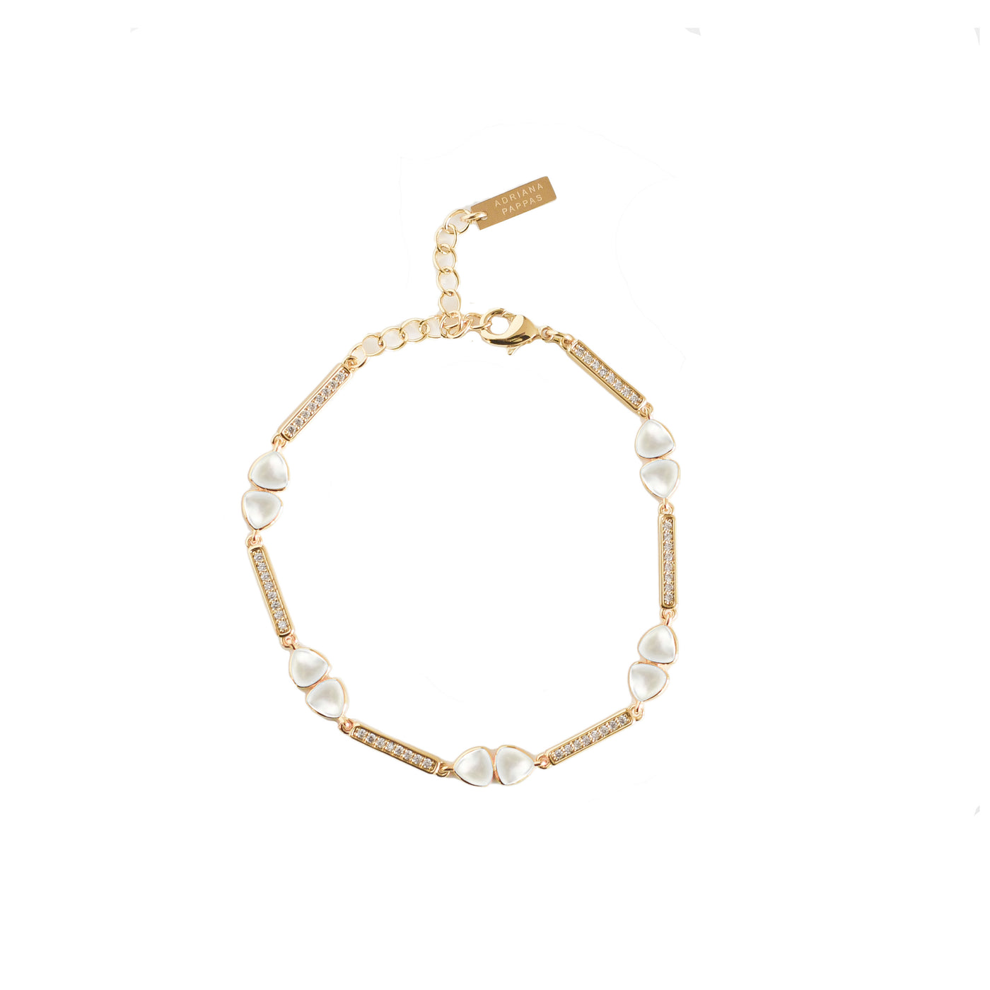 Gemstone Links Bracelet - Mother of Pearl