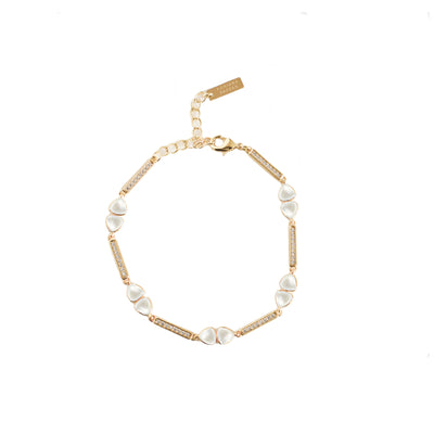 Gemstone Links Bracelet - Mother of Pearl