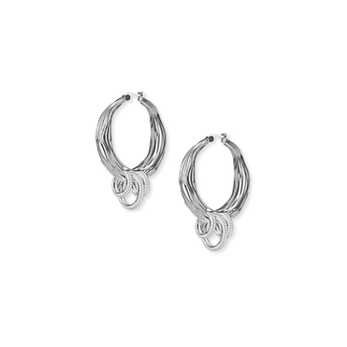 Molten Hoops - Rhodium