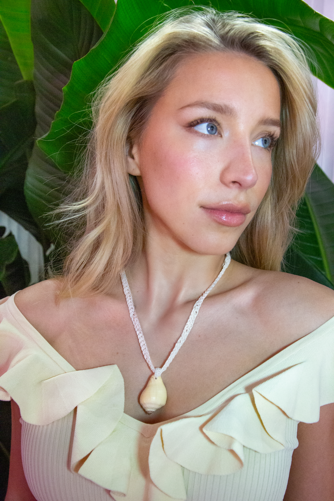 Crocheted Conch Necklace