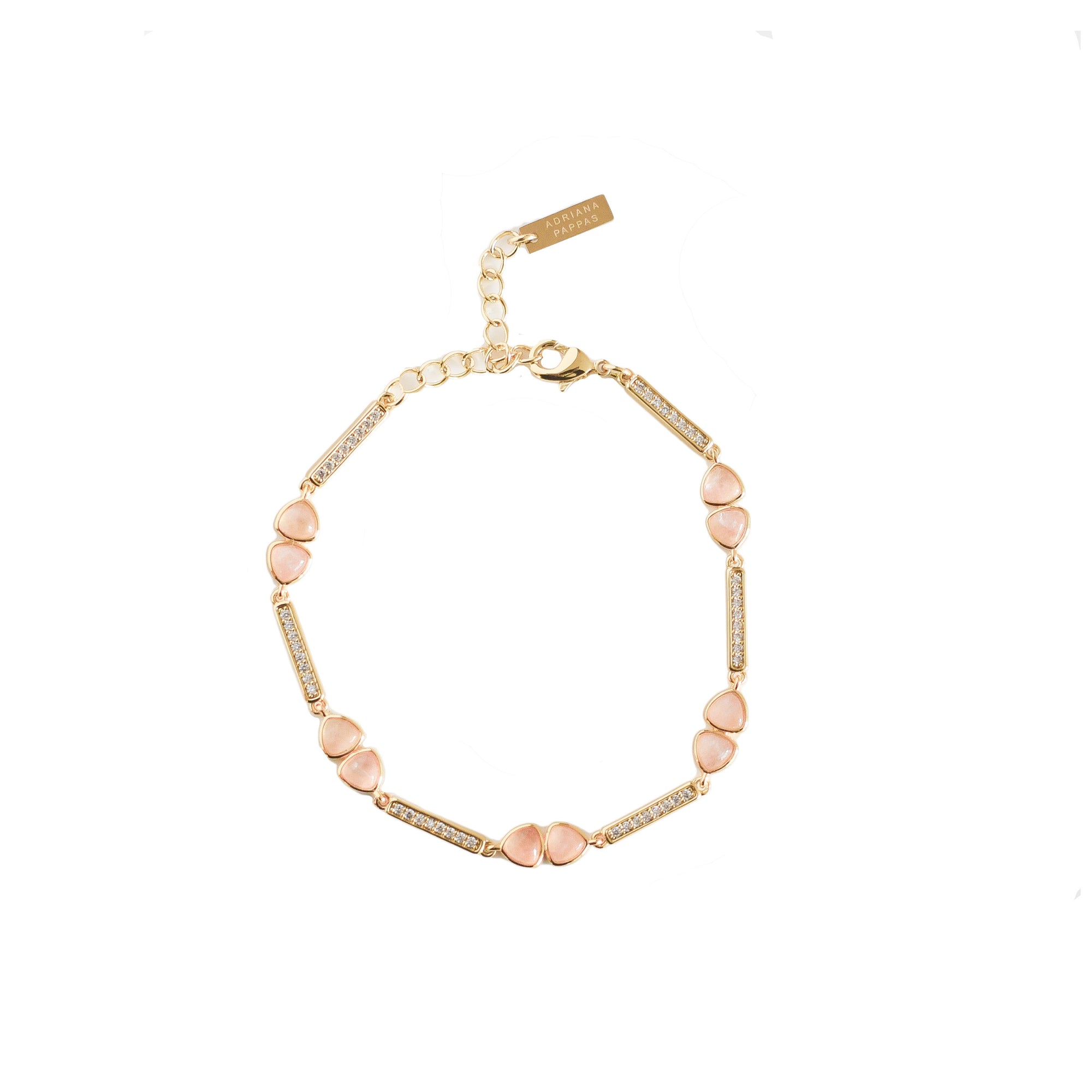 Gemstone Links Bracelet - Rose Quartz