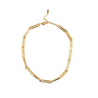Oblong Links Necklace- Gold
