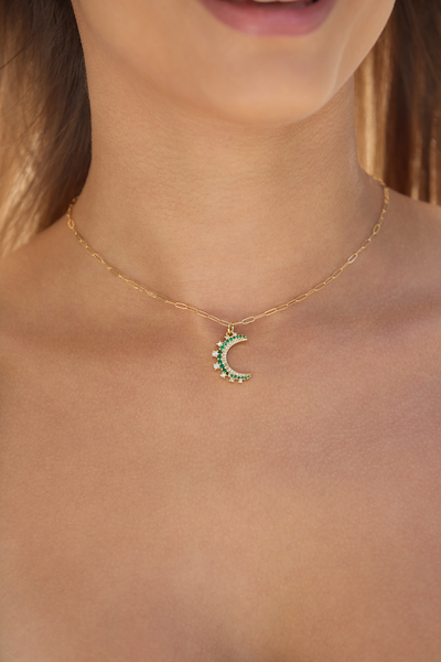 Emerald Moon Necklace
