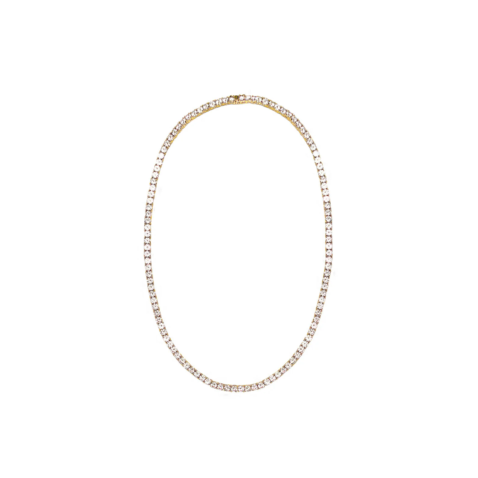 16” Tennis Necklace- 14k Gold