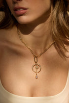 Crystal Crescent Necklace