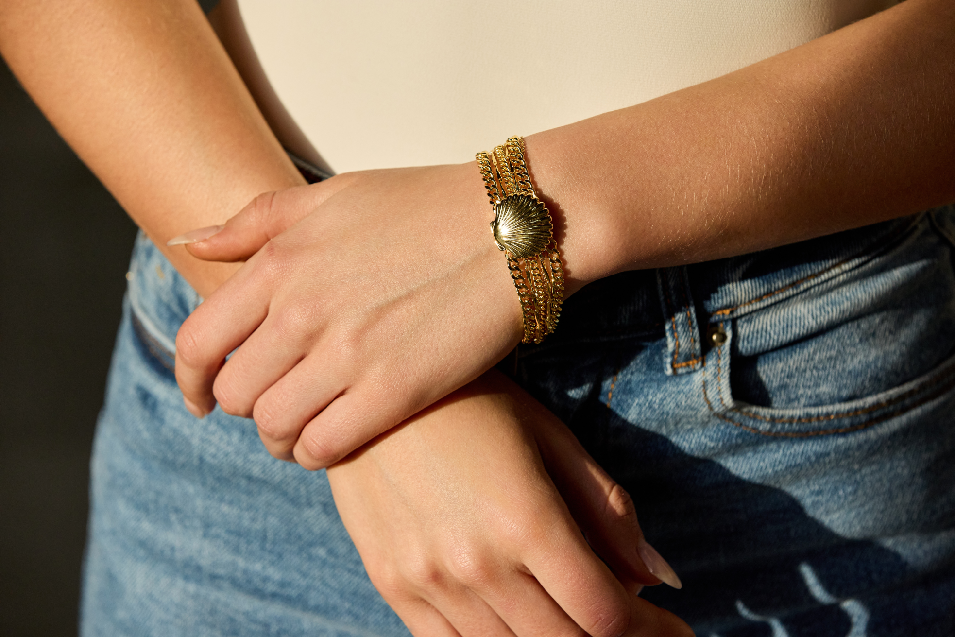 Scallop Shell Bracelet - Gold