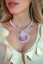 Crocheted Scallop Necklace