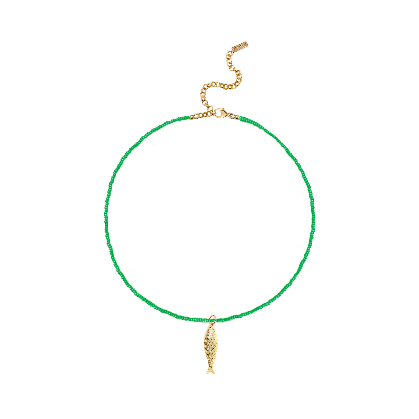 Lucky Fish Necklace - Green