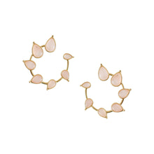 Gemstone Spiral Studs Rose Quartz