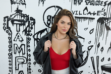 Oblong Links Necklace- Rhodium