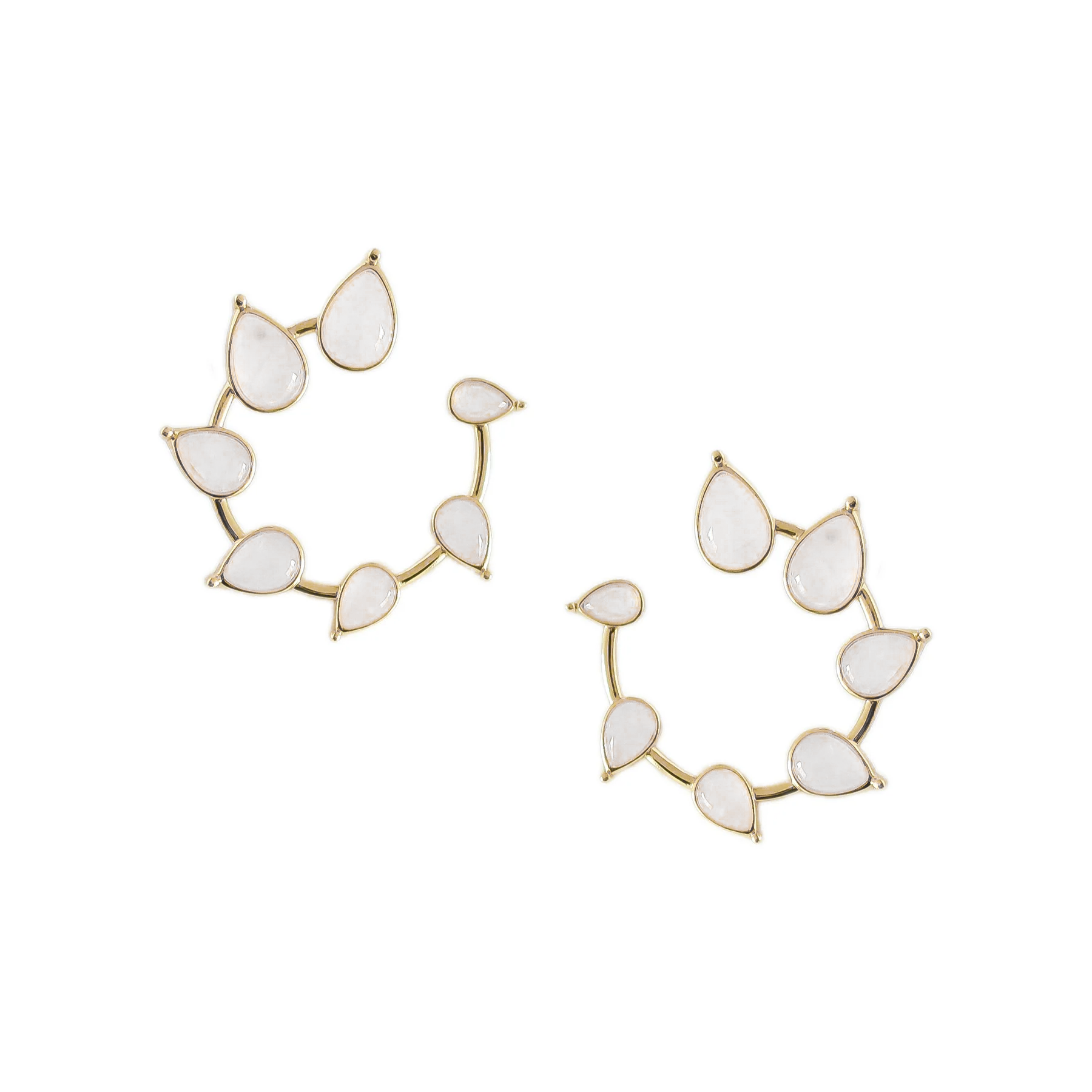 Gemstone Spiral Studs Mother of Pearl
