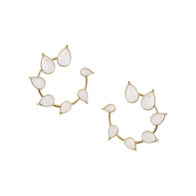 Gemstone Spiral Studs Mother of Pearl