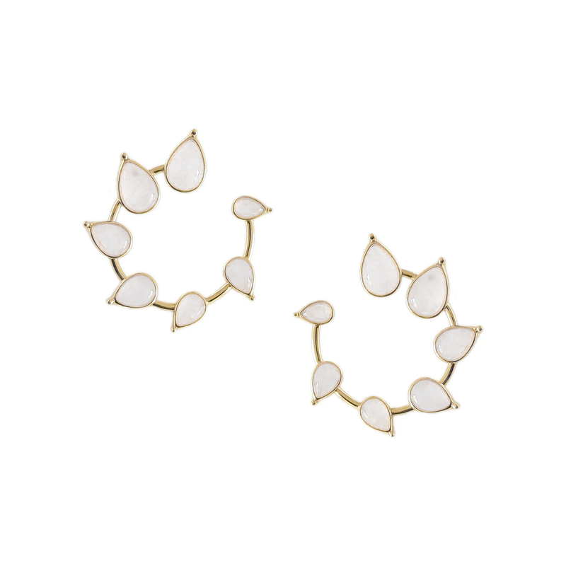 Gemstone Spiral Studs Mother of Pearl