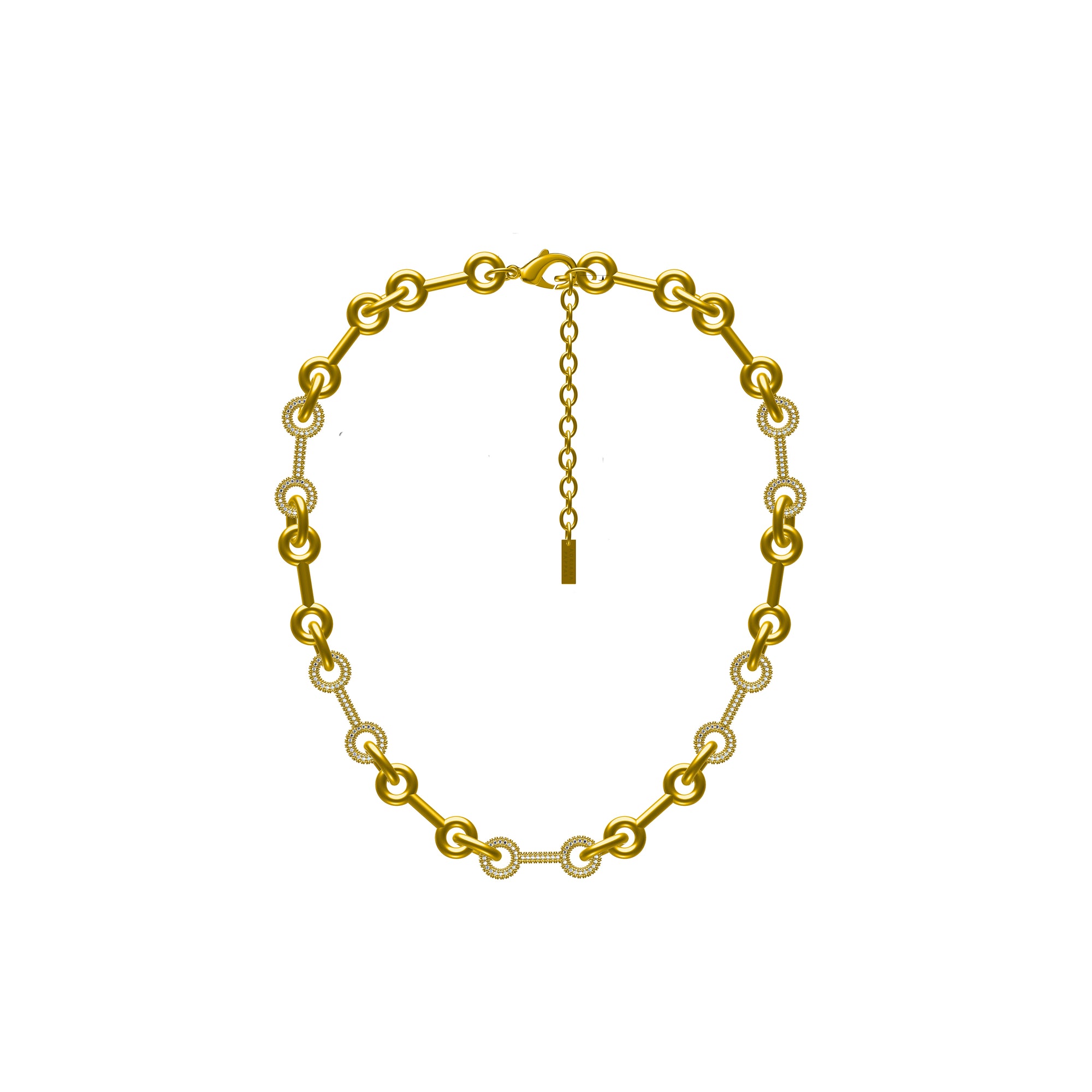 Pave Bar Link Necklace