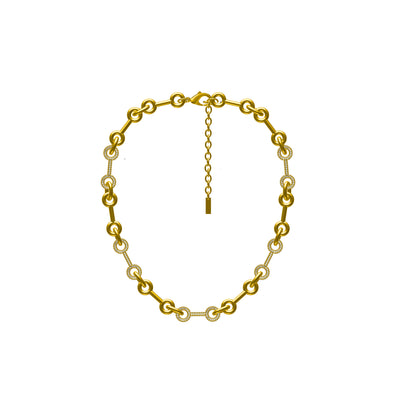 Pave Bar Link Necklace