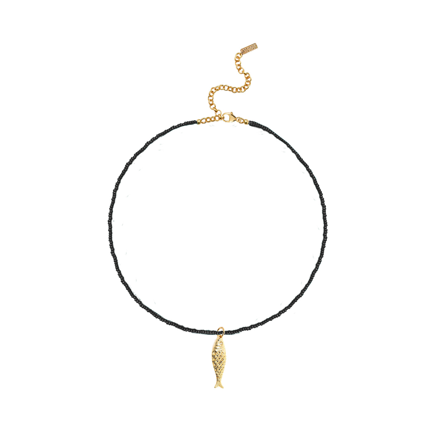 Lucky Fish Necklace - Black