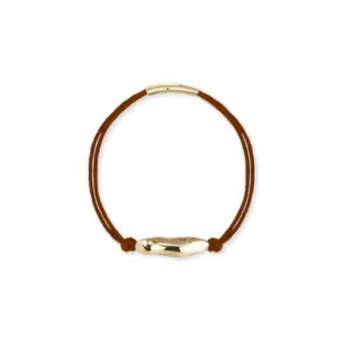 Molten Bracelet - Brown Silk Gold