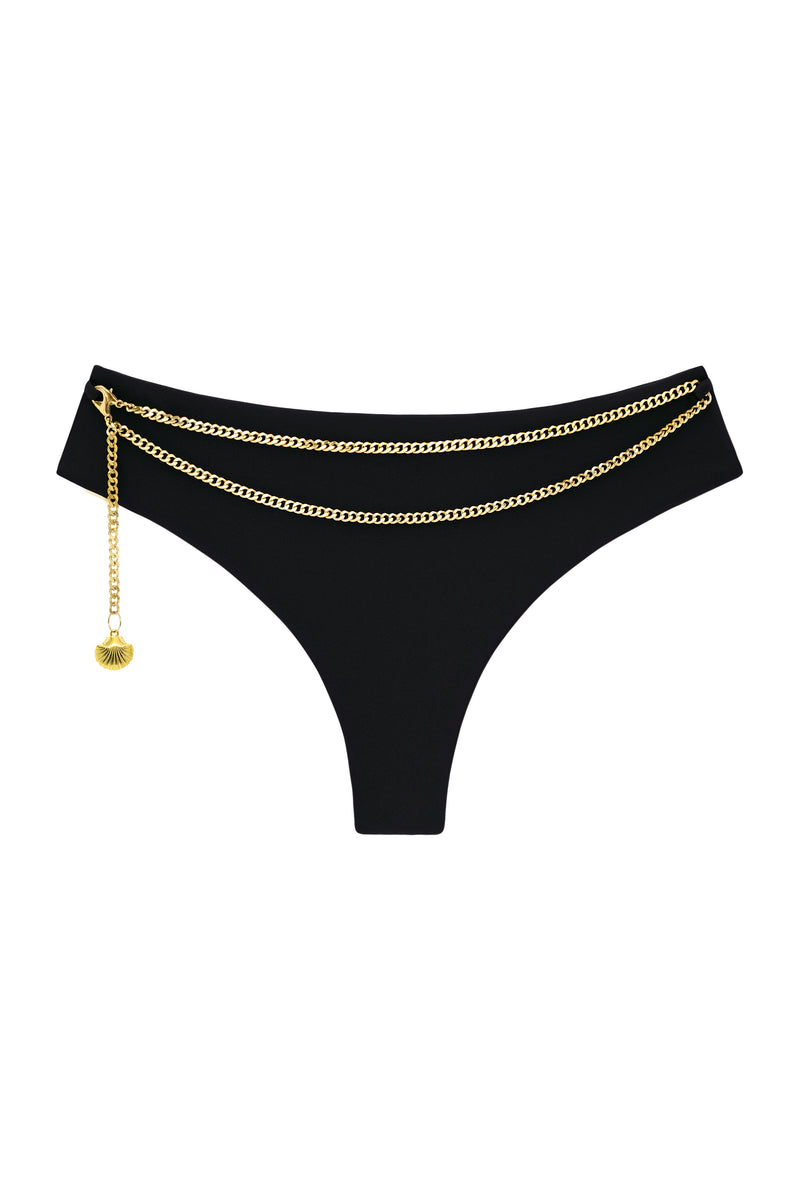 RIVIERA BOTTOMS WITH CHAIN BLACK