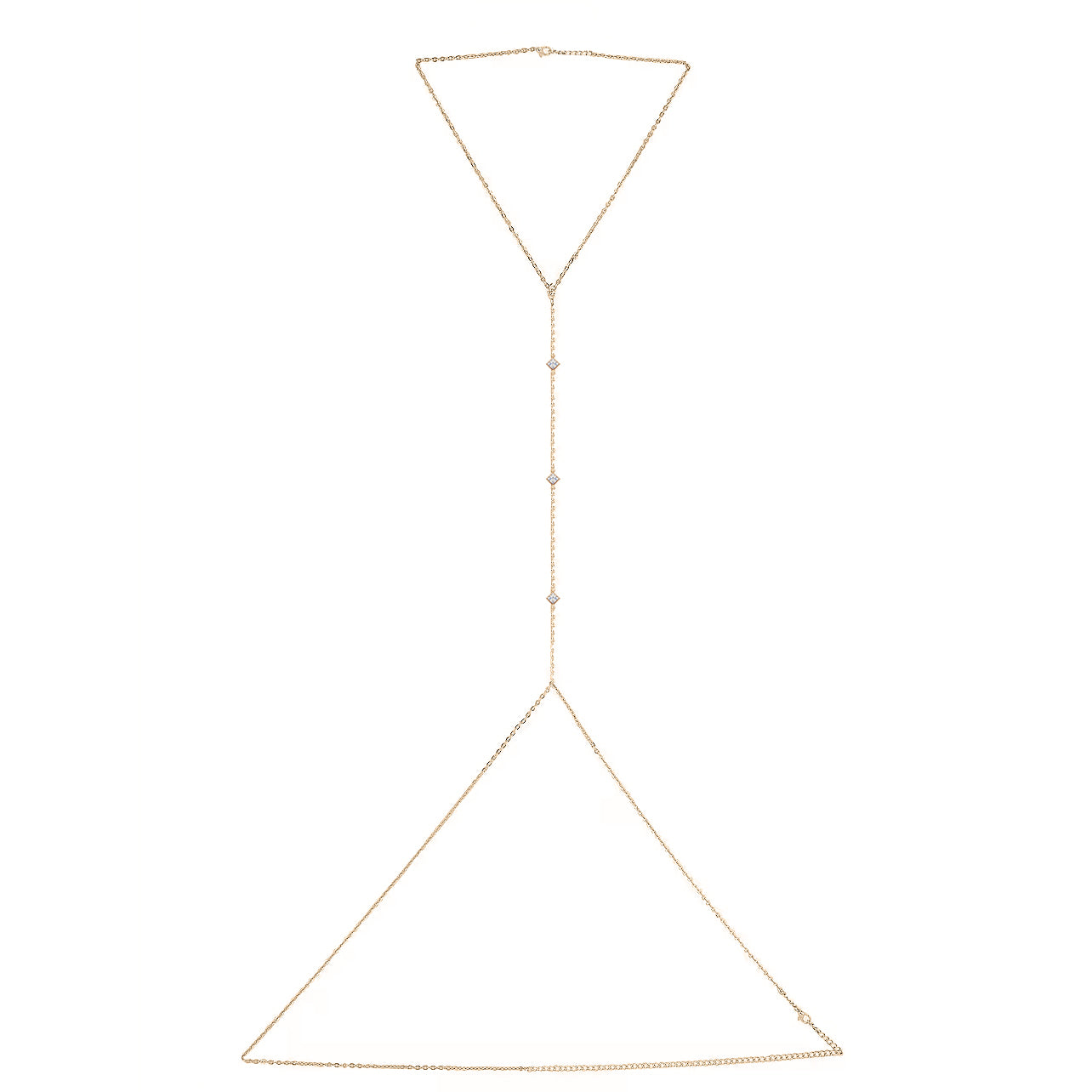 Dainty Diamond Body Chain- Clear
