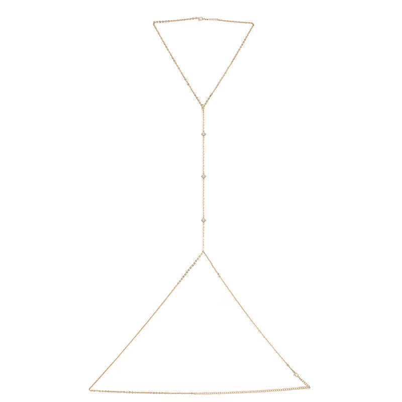 Dainty Diamond Body Chain- Clear