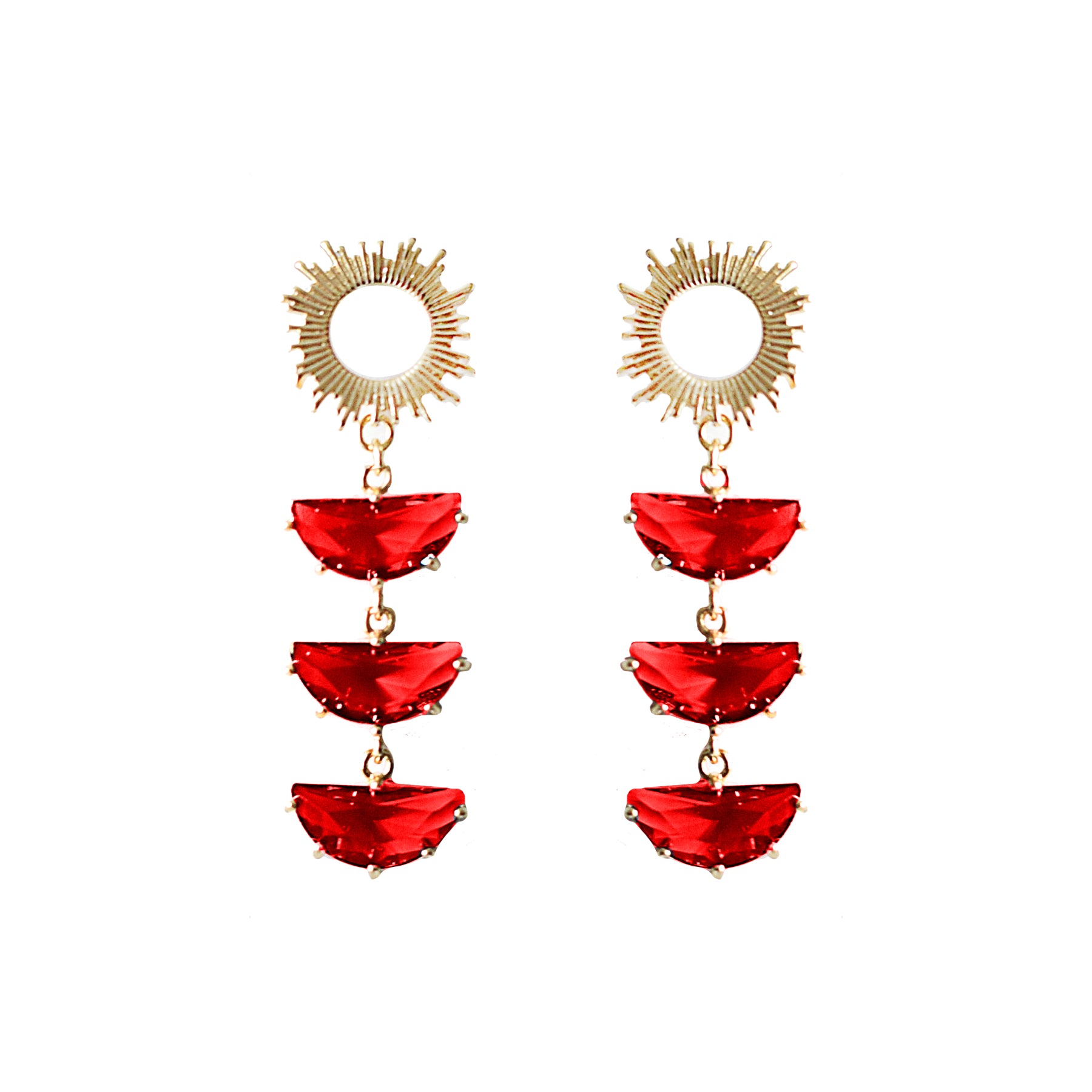 Ruby Supernova Earrings