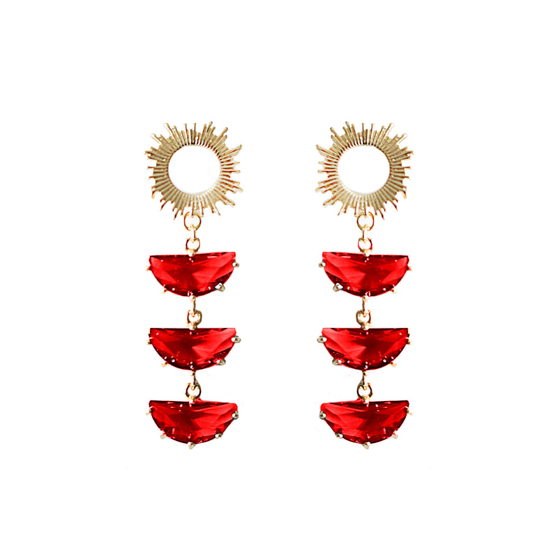 Ruby Supernova Earrings