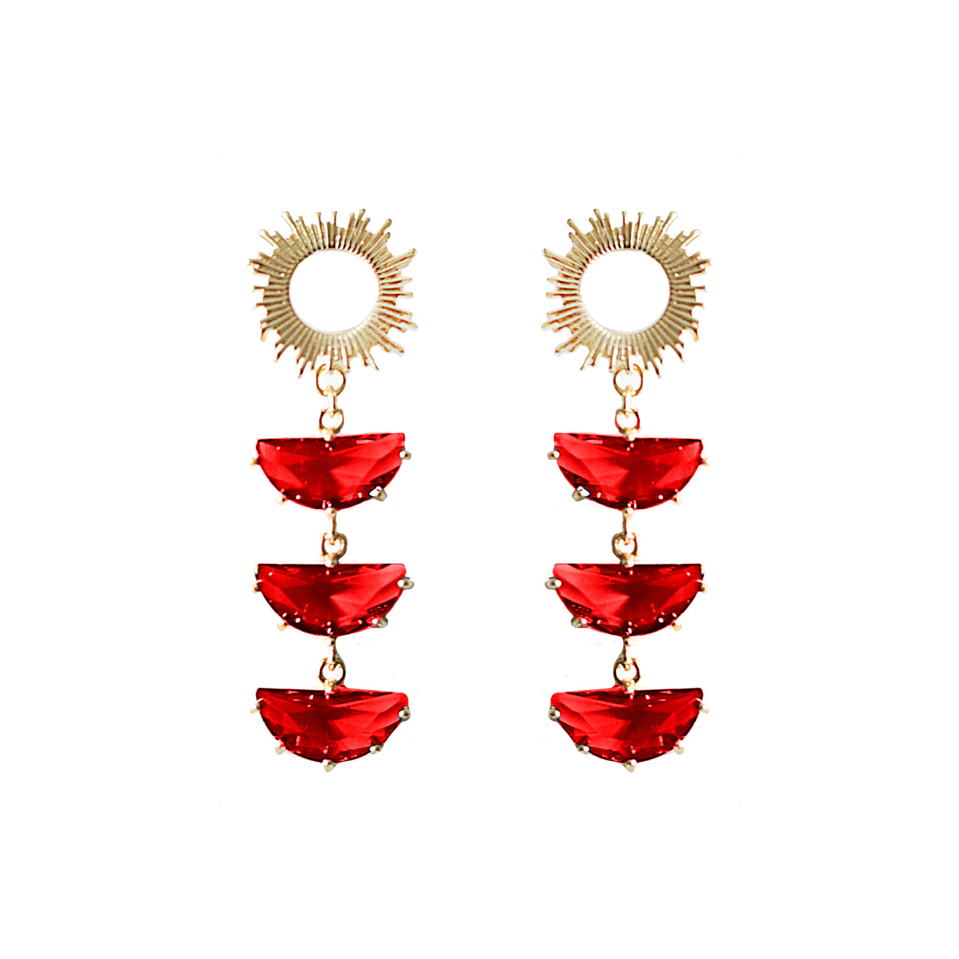 Ruby Supernova Earrings