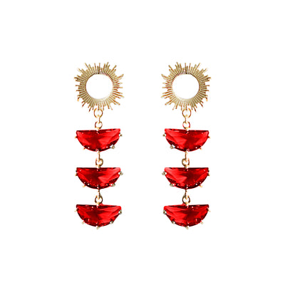 Ruby Supernova Earrings