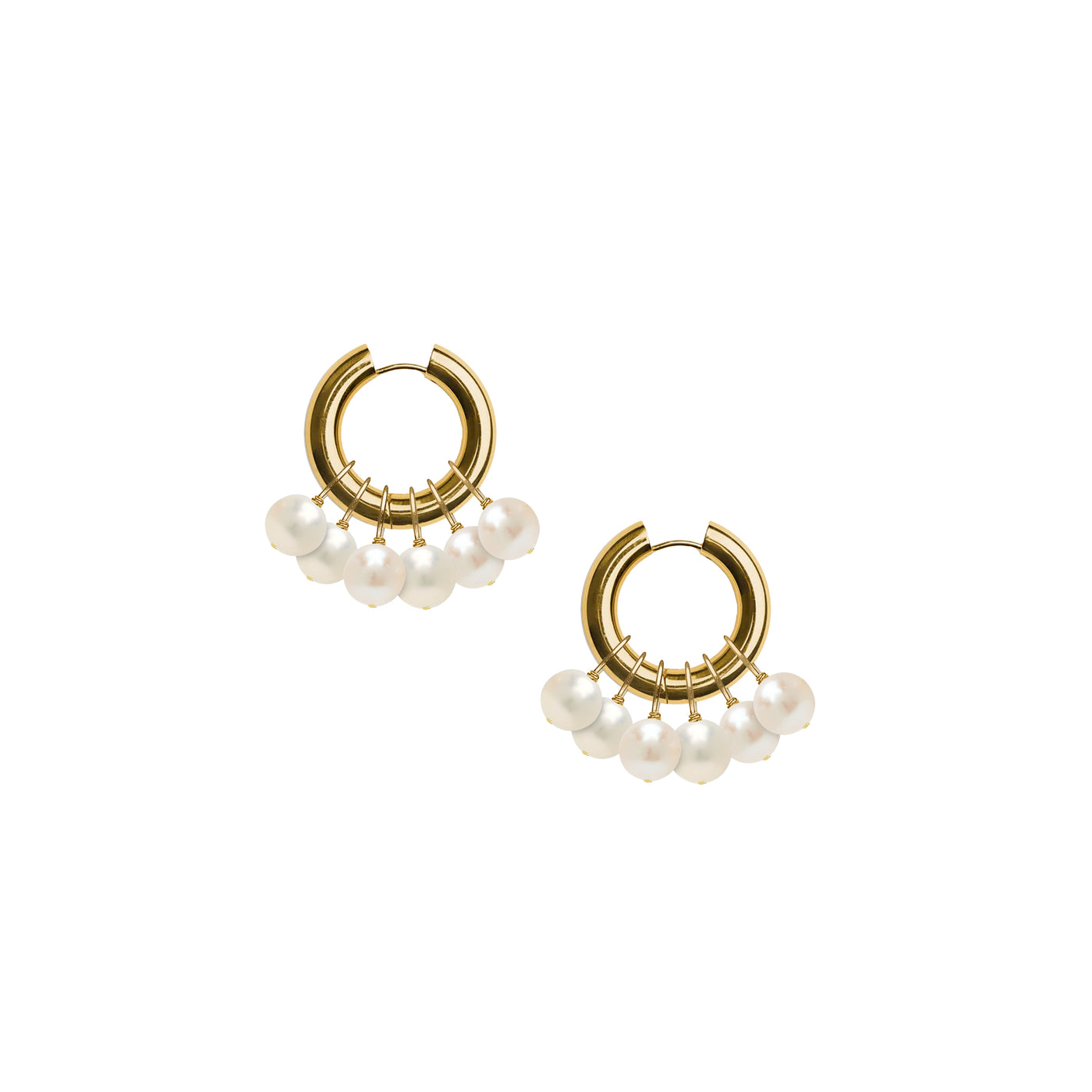 Pearl Bubble Hoops