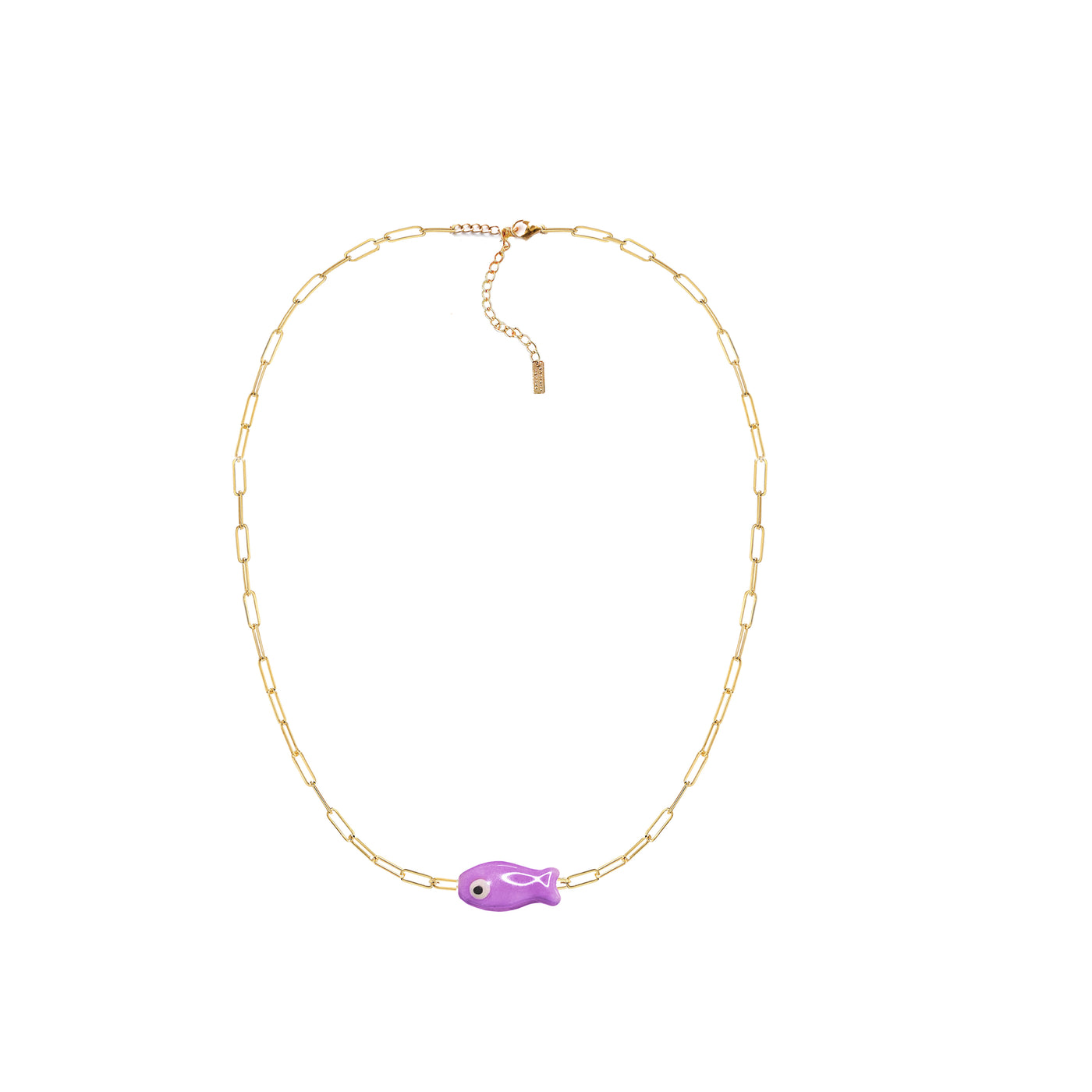 Fishy Chain Choker - Lavender