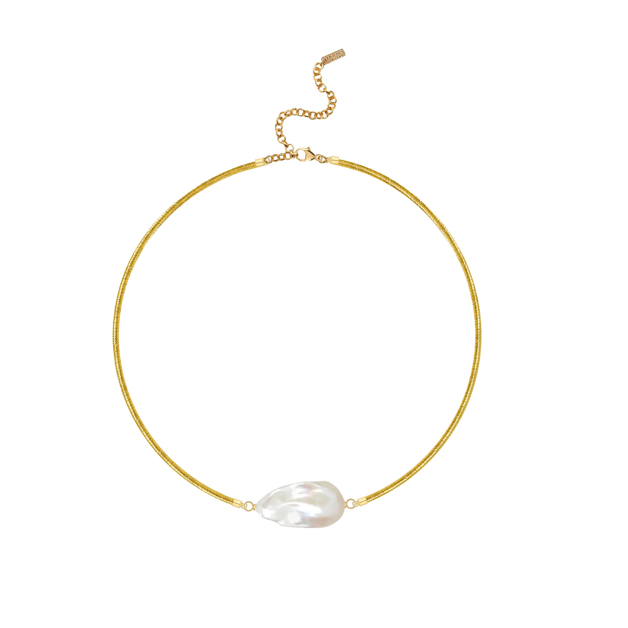 Baroque Silk Necklace - Gold