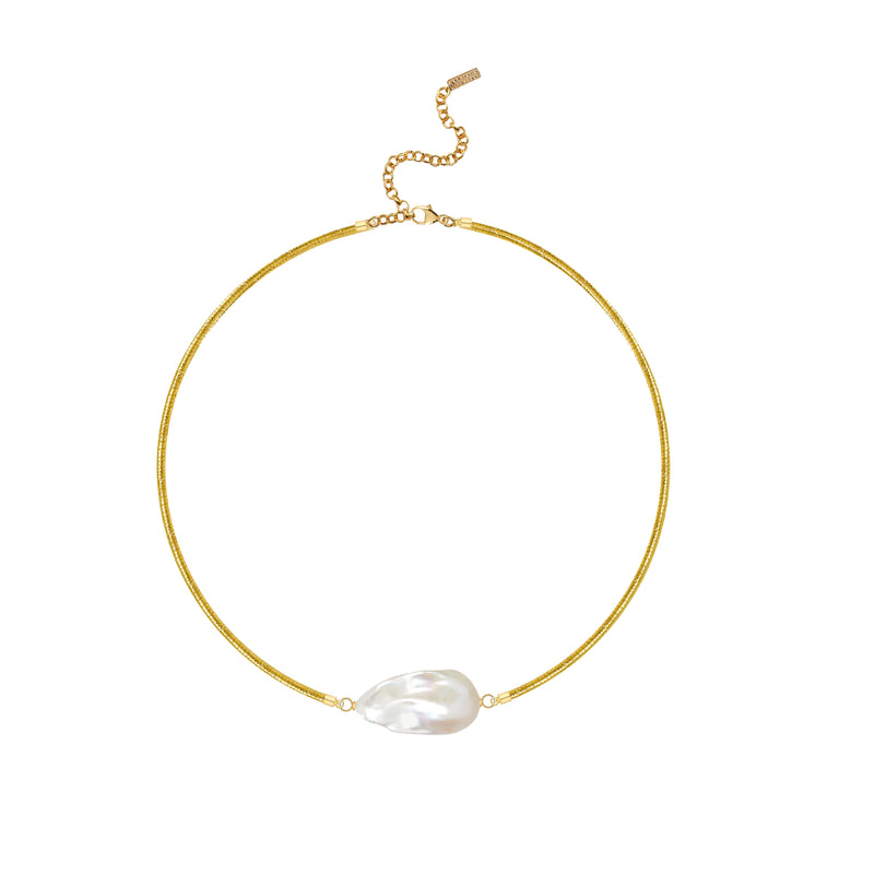 Baroque Silk Necklace - Gold