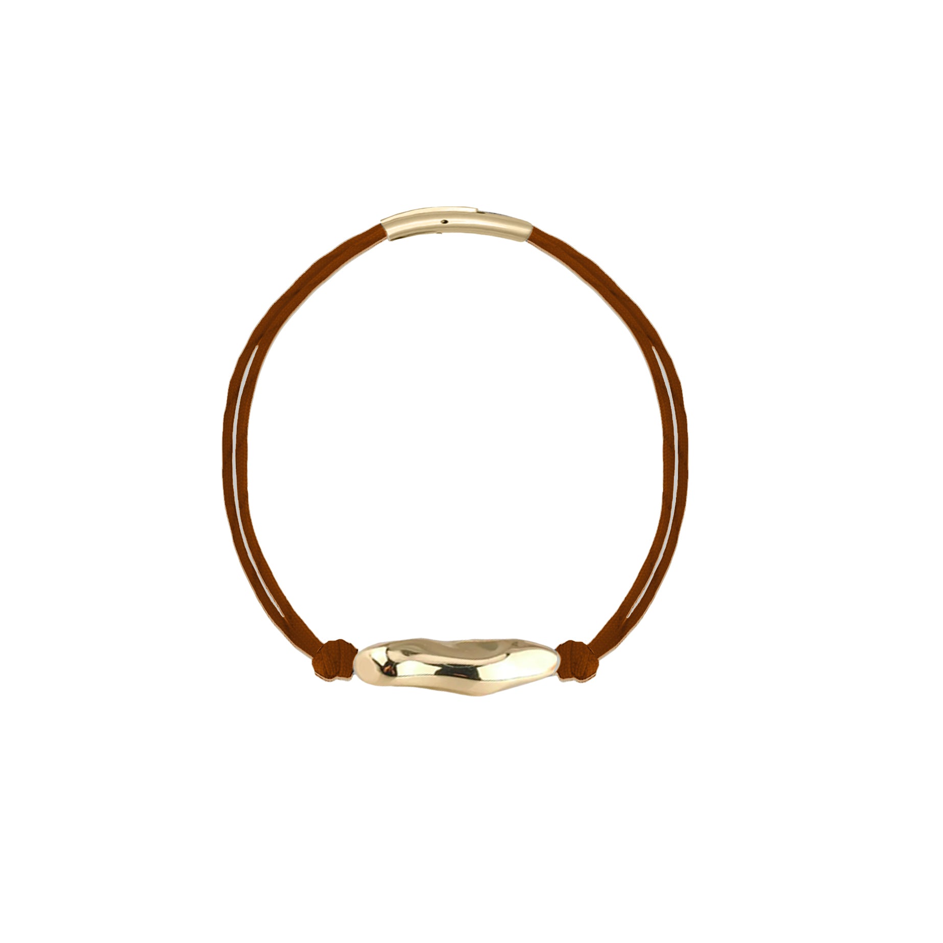 Molten Bracelet - Brown Silk Gold