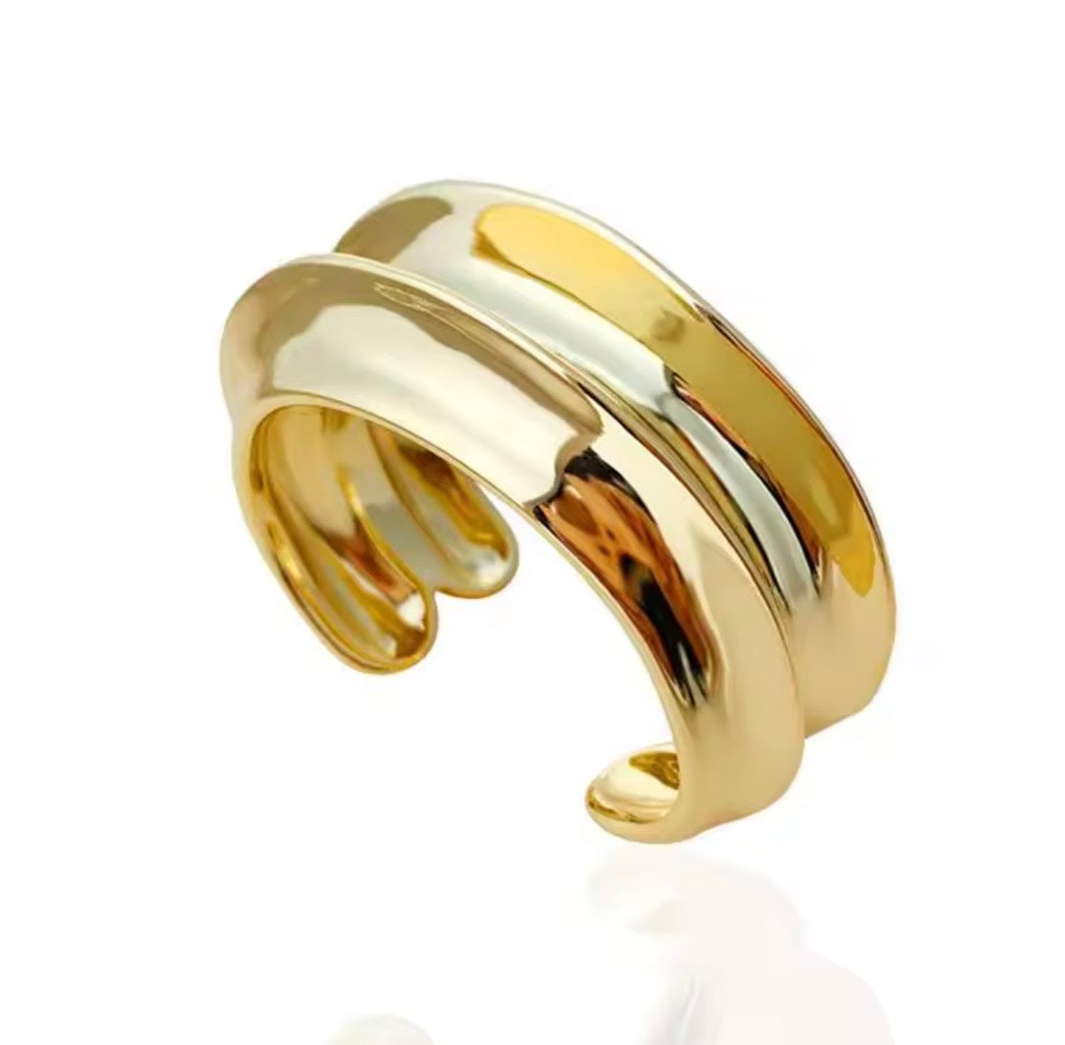 Double Statement Cuff - Gold
