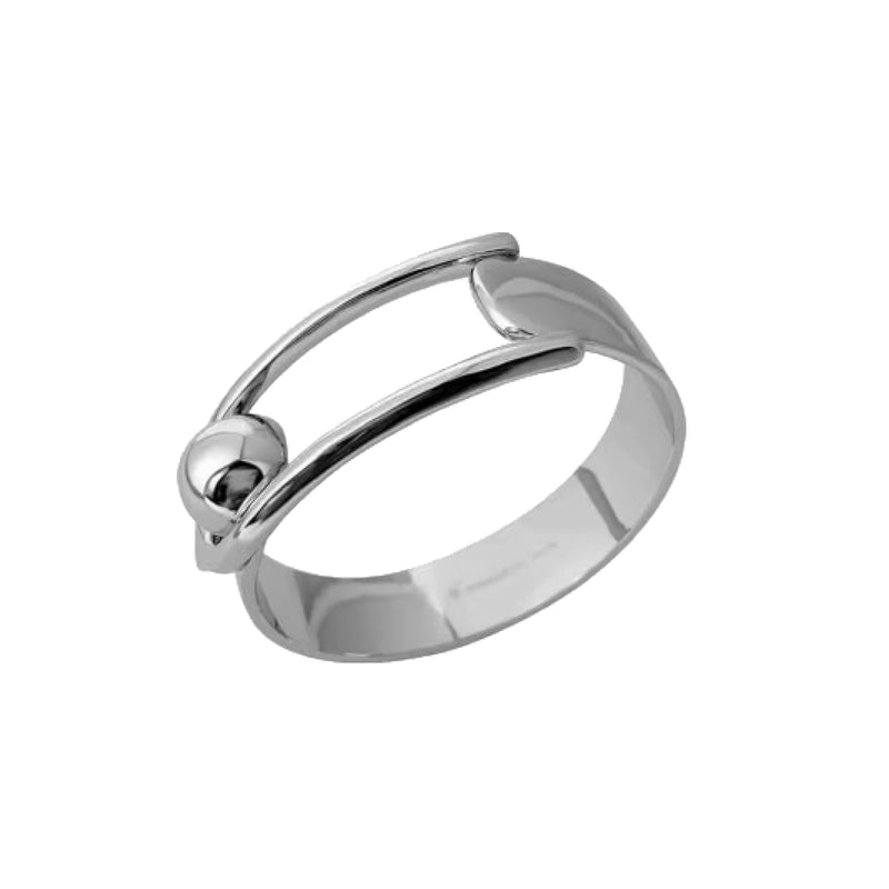 Metallic Buckle Cuff - Silver