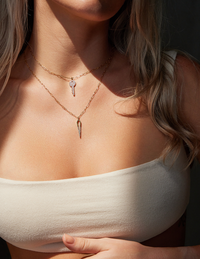 Crystal Key Necklace