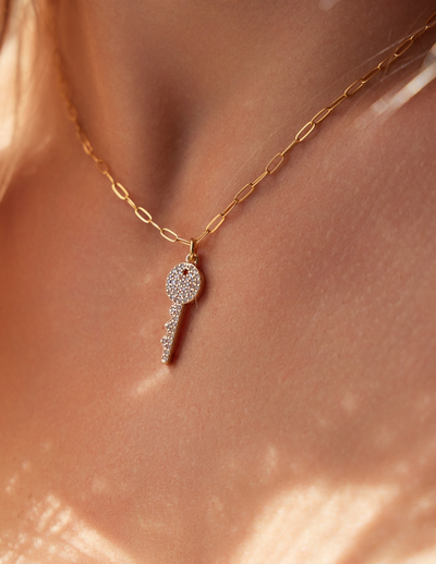 Crystal Key Necklace