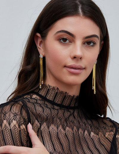 Snake Chain Drop Earrings