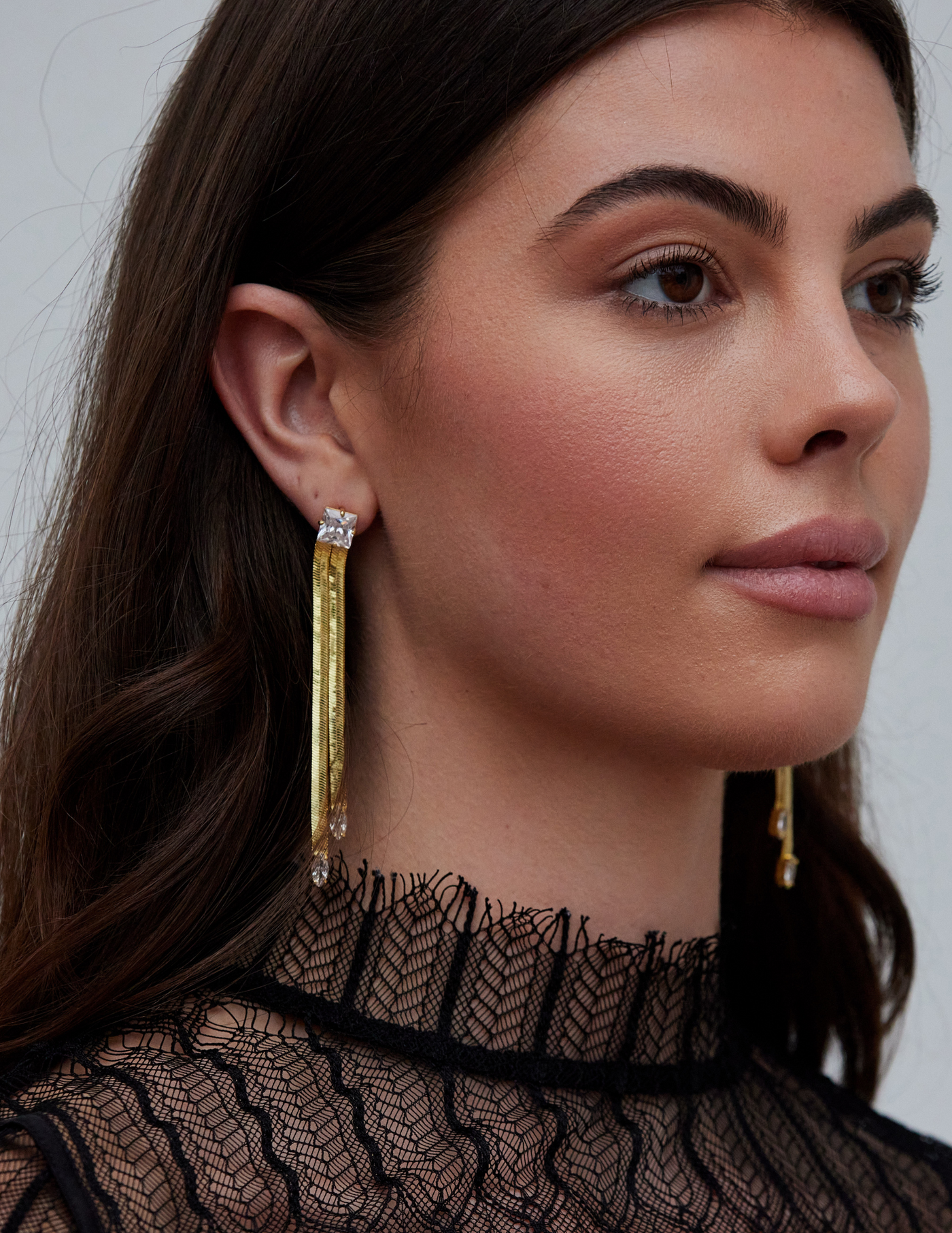 Snake Chain Drop Earrings